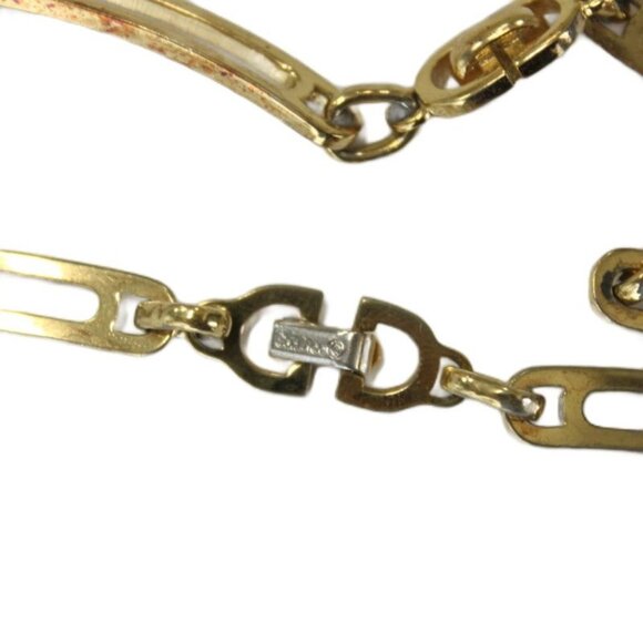 Christian Dior Necklace CD Logo Gold Color Golden KW GY18 - Picture 4 of 4